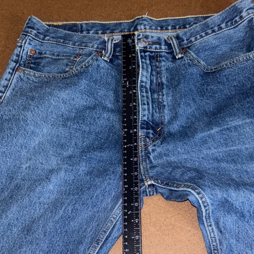Levi's 505 Men's 36x32 Relaxed Back Pocket Jeans - Blue Denim - Picture 9 of 13